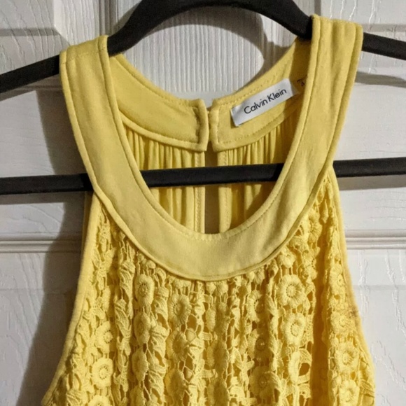 Calvin Klein Dresses Calvin Klein Yellow Maxi Dress 4 Sleeveless